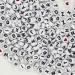 WangLaap 1450Pcs Letter Beads Kit - Acrylic 4x7mm Round Alphabet Beads A-Z with Red Heart and Black Star Beads for DIY Jewelry Making - White - Buy Online on GoSupps.com