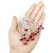 Sunflower Rhinestone Bridal Hair Pins - 20Pcs U-Shaped Wedding Accessories in Red - Buy Online on GoSupps.com