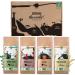 Origeens ORIGEENS Organic Tea Set Drinks of the World - Hibiscus Mate Chai Tea Genmaicha Green Tea - Tea Assortment 4x80gr - Tea Gift Set