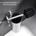 Compact Freestanding Stainless Steel Toilet Bowl Brush and Holder for Bathroom Storage and Organization - Space Saving Sturdy - Buy Online on GoSupps.com