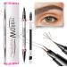 Dual-ended eyebrow pencil eyebrow pencil - 2-in-1 smudge-proof eyebrow pencil and eyeliner pen | Dual-headed eyebrow pen for - Buy Online on GoSupps.com