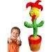 Dancing Cactus Toy - Interactive Plush Singing Cactus Repeats & Dances - USB Rechargeable - Fun Christmas Decor Piece - Buy Online on GoSupps.com