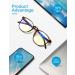 CNLO Blue Light Filter Glasses - Lightweight Computer Glasses for Men & Women | Reduce Eye Strain with Amber Lenses - Buy Online on GoSupps.com