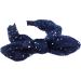Topkids Accessories Dotted Velvet Bow Alice Bands Adult Women Hair Accessories for Women Hair Bands for Women Thick Headband Womens Headbands Head Bands Adult Women Wide Headbands (Navy) - Buy Online on GoSupps.com
