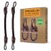 NWLS 2 Set turmeric clamping protection for doors door stopper |To protect against banging doors for babies children & pets |Safe & tested |Cotton/polyester |61cm |Brown - 2 Set