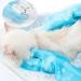Xfly Pet Grooming Gloves & Nursing Shoes Silicone Brush for Cats & Dogs Hangable Design for Bathing & Massaging (Blue) - Buy Online on GoSupps.com