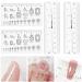 4Pcs Nail Measurement Ruler Fake Nails Measuring Ruler Nail Measure Ruler Nail Rhinestones Size DIY Manicure Tools for Acrylic Nails and Nail Styling Nail Ruler-1