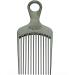 Chicago Comb Model 7 Carbon Fiber Pick Comb, for Long Thick Curly & Afro Hair, Black Color, 6 inches (15 cm)