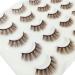 MUQIU37 Brown 3D Mink False Eyelashes - 10 Pairs for Natural & Dramatic Volume | Coffee Brown Lashes for Makeup & Extensions (MQ601) - Buy Online on GoSupps.com
