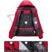 INVACHI Women's Waterproof Ski Jacket - Red, Small | Warm Winter Snow Coat - Windbreaker Hooded Raincoat - Buy Online on GoSupps.com