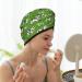 Buy Hair Towel Wrap - Quick-Dry Hair Drying Towel Turban with Button (Cows with Calfs Green) | Fast International Shipping - Buy Online on GoSupps.com