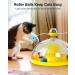 HOPET Interactive Cat Toy with Catnip Balls, Roller Tracks, and Exercise Balls for Indoor Cats - Kitten Feeder Stimulation Toys - Yellow - Buy Online on GoSupps.com