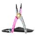 SAN LIKE Fishing Pliers Aluminum Braid Cutters 7inch Hook Remover Saltwater Fishing Gear Corrosion Resistant  Fishing Tools Split Ring Pliers for Fishing Fish Holder with Sheath and Lanyard A-pink
