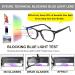 Eyeurl 4-Pack Blue Light Filter Reading Glasses for Men & Women - Spring Hinge Computer & Phone Reader Glasses - 2.0x Magnification - Buy Online on GoSupps.com