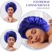 Abiello Silk Sleep Bonnet for Women | Adjustable Satin Night Cap | Soft Elastic Band | Navy Blue - Buy Online on GoSupps.com