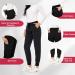 PuriPure Women's Classic V-Neck Scrub Set - Black, Size Medium | Nurse Scrub Set with 7 Pockets and Jogger Pants - Buy Online on GoSupps.com