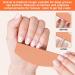 Lermende Mini Nail Files and Buffers 100/180 Grit - 20 PCS Half Moon Nail Buffer Block for Acrylic Nails (Orange) - Buy Online on GoSupps.com