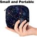 Night Planet Star Galaxy Sanitary Napkin Storage Bag - Portable Period Pocket for Women & Teens - Menstrual Cup & Breastfeeding Pad Holder - Buy Online on GoSupps.com