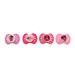 Disney Cudlie Minnie Mouse Baby Girl 4 Pack of Pacifiers with Oh So Sweet Print