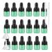 BPZXL 20 pieces empty 1ml green glass pipette bottle small amber green glass bottle sample glass pipette dripping bottle for aromatherapy essential oils