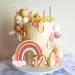 JeVenis 16 PCS Boho Cake Topper Boho Rainbow Cake Decorations Boho Cake Topper Girls Birthday Baby Shower Cake Topper Pink1 - Buy Online on GoSupps.com