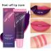 Peel Off Lip Stain Long Lasting Peel Off Matte Lip Gloss Matte Liquid Lipstick Nude Lip Gloss Waterproof Lip Tint Stain Non-Stick Handle Peel Off Lipstick Makeup For Women (B 10ML) - Buy Online on GoSupps.com