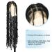Olymei 40 Inches Double Lace Front Knotless Locs Braided Wig for Black Women - Black Synthetic Lace Frontal Braid Wig with Baby Hair - Buy Online on GoSupps.com