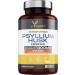 Psyllium Husks Capsules - 1300mg Fibre Supplement - 180 Vegan Capsules with Added Peppermint & Ginger - 2 Capsules not Tablets Per Serving - Plantago Ovata Plant Seeds - Made in The UK by YrHealth
