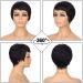 Yargel Pixie Cut Human Hair Wig for Black Women - Glueless Wear and Go Short Layered Wig with Bangs - Daily Wear Machine Made Wig (1B) - Buy Online on GoSupps.com