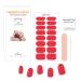 Ceboic Ceboic Set of 16 Semi-Cured Gel Nail Stickers - Solid Color - For Women and Girls (Cherry Shade)