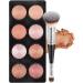 Welhammsae 8 Colors Highlight and Contour Palette with Brush Highlight and Bronzer Powder Palette Professional Facial Beauty Makeup for Women Girls Palettebrushset-154 - Buy Online on GoSupps.com