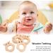 5Pcs Baby Teethers Owl Wooden Chewing Ring | Non-Toxic Robust DIY Jewelry Accessories & Baby Bite Stick - Buy Online on GoSupps.com