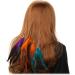 Binnan 6-Piece Colorful Feather Hair Extensions Clip - Boho Hair Accessories for Women - Buy Online on GoSupps.com