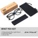 Jim Halo Oversized Square Blue Light Blocking Glasses for Women - Metal-CP Black Frame with Photochromic Lenses - Buy Online on GoSupps.com
