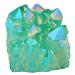 Kyeygwo natural mountain crystal titanium coated crystal quartz cluster specimen gem figure decoration irregular natural piece healing Reiki stone decoration green 30 x 17x 15 mm - 70 x 45 x 60 mm green