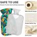 NAANLE Tropical Leaves Hot Water Bottle - 1L Transparent Heat Bottle for Back Pain Relief & Cold Therapy | Ideal Hand/Foot Warmer - Buy Online on GoSupps.com