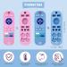 Silicone Baby Teething Toy Set + Pacifier Clip Chain | Remote Control Shape | Soft Chew Toys for Babies 3-18 Months | Early Sensory Education | Molar Relief | Pink+Blue - Buy Online on GoSupps.com