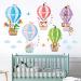 BASHOM BS-104 Animals in Hot Air Balloons Wall Stickers - Elephant Giraffe Monkey Decals for Nursery & Playroom - Buy Online on GoSupps.com