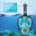 QingSong Full Face Snorkel Mask with Camera Mount - Foldable 180 Panoramic View - Anti-Fog, Anti-Leak Snorkeling Gear Set for Kids and Adults (Black/Green, S/M) - Buy Online on GoSupps.com