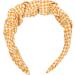 styleBREAKER Houndstooth Headband for Women | Curry-White Ruffle Hair Accessory | International Shipping - Buy Online on GoSupps.com