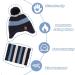 XIAOHAWANG Striped Winter Baby Beanie & Scarf Set - Kids Classic Knitted Hat for Boys and Girls (4-8 Years) - Sky Blue - Buy Online on GoSupps.com