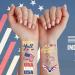 AOYOO 4th of July Glitter Temporary Tattoos - Patriotic Party Supplies for Memorial Day, Independence Day & Labor Day - Buy Online on GoSupps.com