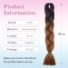 Tess Braids Extensions 60 cm - Jumbo Kanecalon Ombre Hair Braids (3 Pack) | #22 Brown/Black - 100g per Bundle - Buy Online on GoSupps.com