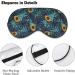Avocado and Leaves Sleep Mask Eye Cover for Sleeping Blindfold with Adjustable Strap Blocks Light Night Travel Nap for Men Women - Buy Online on GoSupps.com