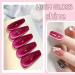 Jelly Cat Eye Gel Nail Polish Rose Red Glitter Crystal Gel Polish Shiny Magnetic Nail Polish Soak Off UV/LED Sparkle Red Wine Holographic Cat Eye Gel Polish for Nail Art Salon DIY at Home - Buy Online on GoSupps.com
