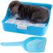 Pinvnby rabbit cage cat toilet Small animals corner toilet house rabbit cat toilet with shovel for adult guinea pig ferrats