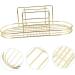Cabilock 2-Pack Toothbrush Holder & Dispenser - Wall-Mounted Toothpaste Organizer - Stylish Golden Bathroom Accessory (28x11.5x9cm) - Buy Online on GoSupps.com
