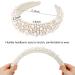 Wecoe Pearl Headband - White Bridal Headpiece for Women and Girls - Wedding Hair Accessories - Fancy Beaded Padded Headband - Gift for Her - Buy Online on GoSupps.com
