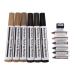 Furniture Repair Kit Wood Markers Touch Up Filler Floor Scratch Wax Sticks for Scratch Cracks Hole Discoloration Wooden Door Table Cabinet Desk 6 Markers+6 Sticks