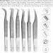 PHLASH TOOLS Pack of 6 Eyelash Extension Tweezers Set - Japanese Stainless Steel Kit with Curved, Straight, C-Point, Isolation, L-Type, 75 Wide Tip, 45 Volume | Grey - Buy Online on GoSupps.com